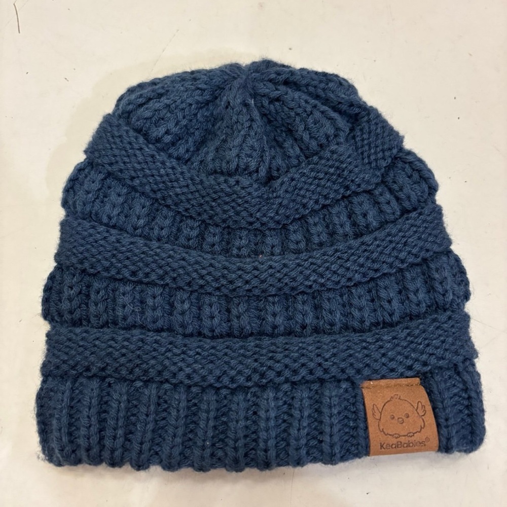 KeaBabies blue knitted babytoddler hat